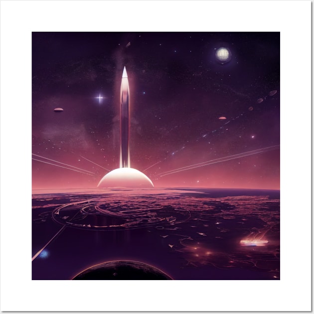 Interplanetary Spaceport Wall Art by Grassroots Green